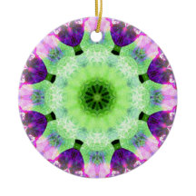 Rosa und Magenta Mandala Runde Ornamente