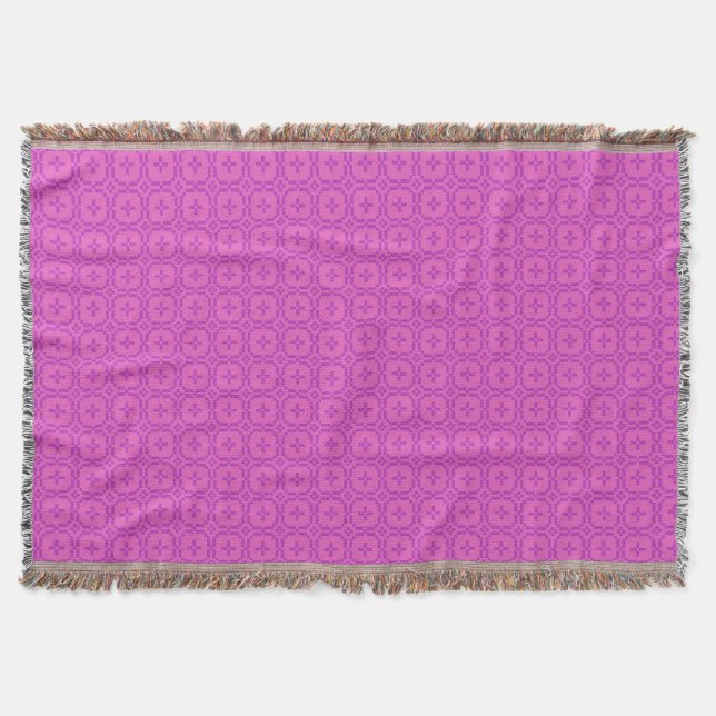 Rosa und Magenta Welsh Tapestart Muster Blanket Decke (Vorderseite)