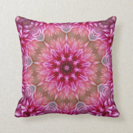 Rosa und magentarote Mandala Kissen