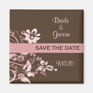 Rosa und Magneten Browns Save the Date Magnet