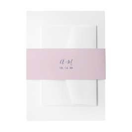 Rosa und Marine | Einfache Hochzeitband Einladungsbanderole