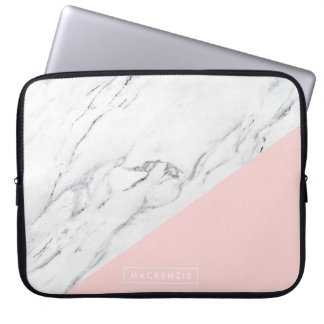 Rosa und Marmor Laptopschutzhülle