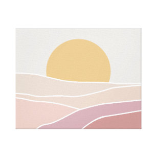 Rosa und Mauve Minimalistisch Sunset Wall Leinwand