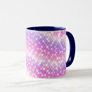 Rosa und Mauve Pailletten Bling Tasse