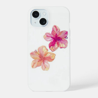 Rosa und Melon Hawai'i Stil tropischen iPhone Gehä 15 Hülle