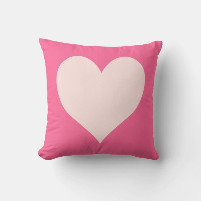 Rosa und mistrische Rose Herz Kissen (Vorderseite)
