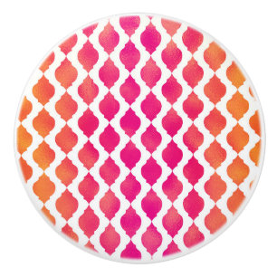 Rosa und Orange Arabisches Marokkanisches Glam-Ind Keramikknauf