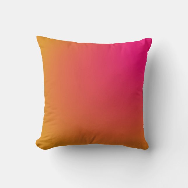 Rosa und orange glänzende Farbe Kissen (Vorderseite)