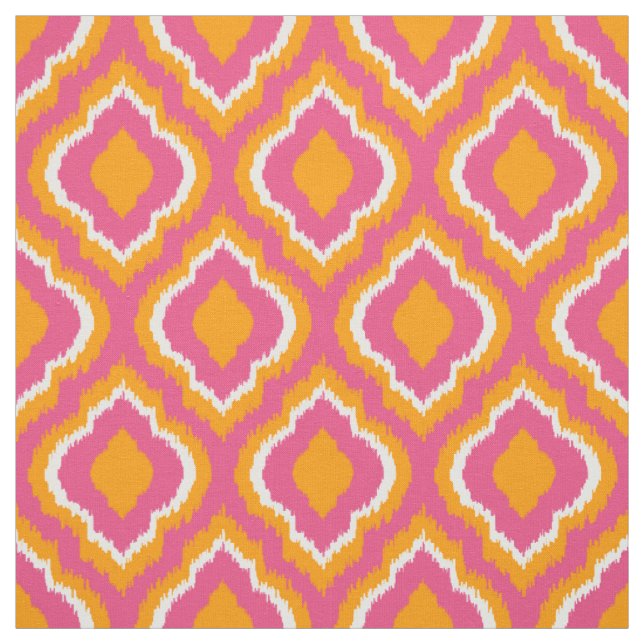 Rosa und Orange Ikat marokkanisch Stoff (Muster)