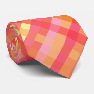 Rosa und orange kariertes krawatte