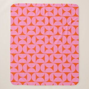 Rosa und orange Mitte des Jahrhunderts Modernes Mu Sherpadecke