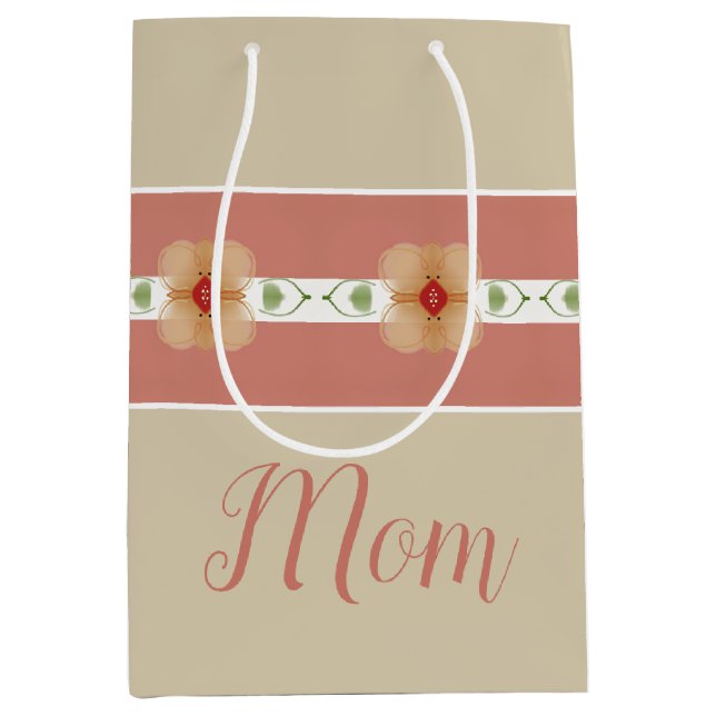 Rosa und orange mittlere geschenktüte (Vorderseite)