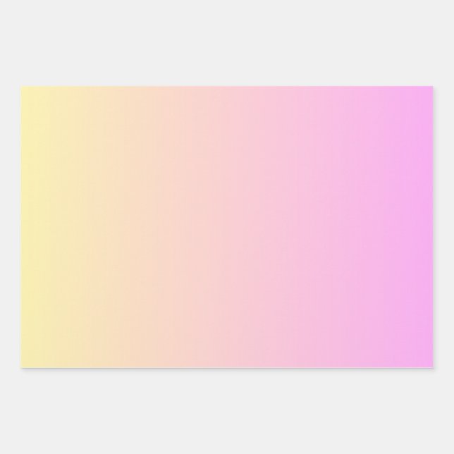 Rosa und Orange Ombre Geschenkpapier Set (Vorderseite)