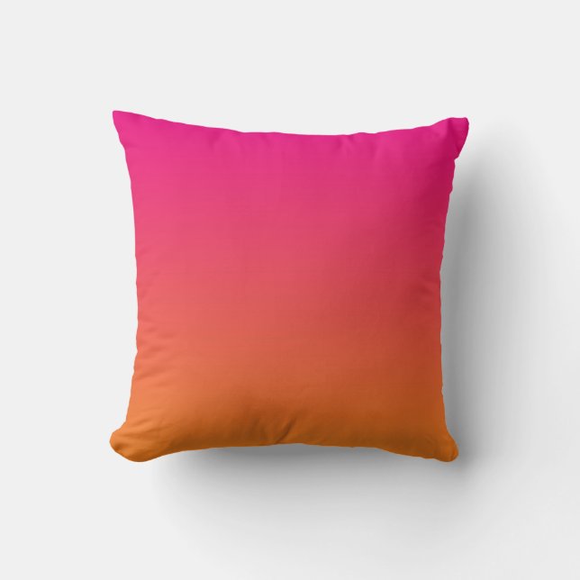 "Rosa und orange Ombre" Kissen (Vorderseite)