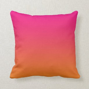 "Rosa und orange Ombre" Kissen