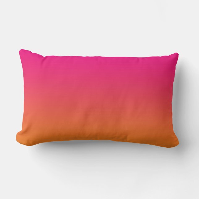"Rosa und orange Ombre" Lendenkissen (Vorderseite)