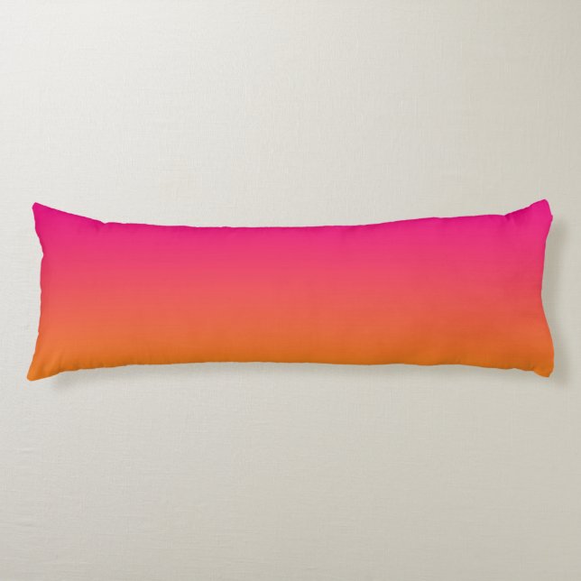 "Rosa und orange Ombre" Seitenschläferkissen (Vorderseite)