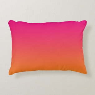 "Rosa und orange Ombre" Zierkissen