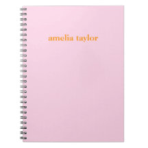 Rosa und orange personalisierter Lehrername
