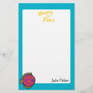 Rosa und Orange Polka-Dot-Fisch Briefpapier