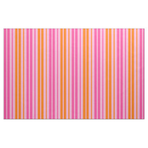 Rosa und orange vertikale Streifen Design Stoff