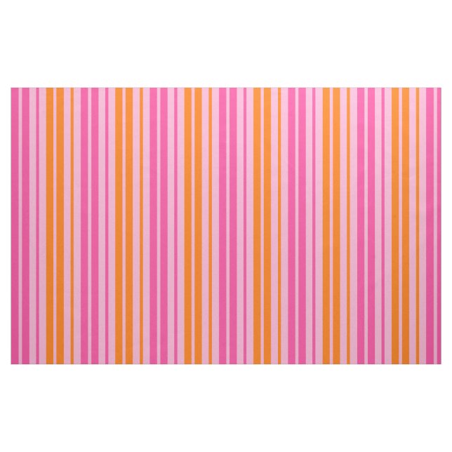  Rosa und orange vertikale Streifen Design  Stoff (Fat Quarter (45,7 x 55,9 cm))