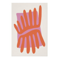 Rosa und orangefarbene Blätter Matisse Inspiriert