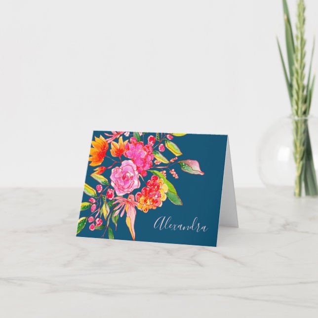 Rosa und orangefarbene Blume (Vorderseite)