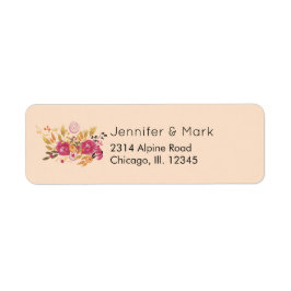 Rosa und orangefarbene Blume Bouquet auf Peach Hin