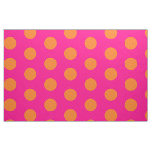 rosa und orangefarbene Polka-Dot-Baumwollgewebe Stoff