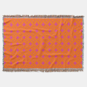 Rosa und orangefarbene Shippo Decke