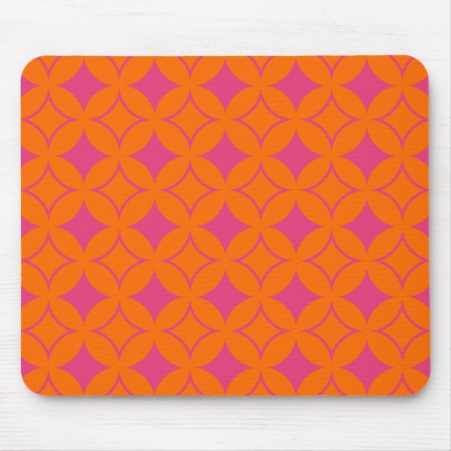 Rosa und orangefarbene Shippo Mousepad (Vorne)
