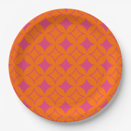 Rosa und orangefarbene Shippo Pappteller