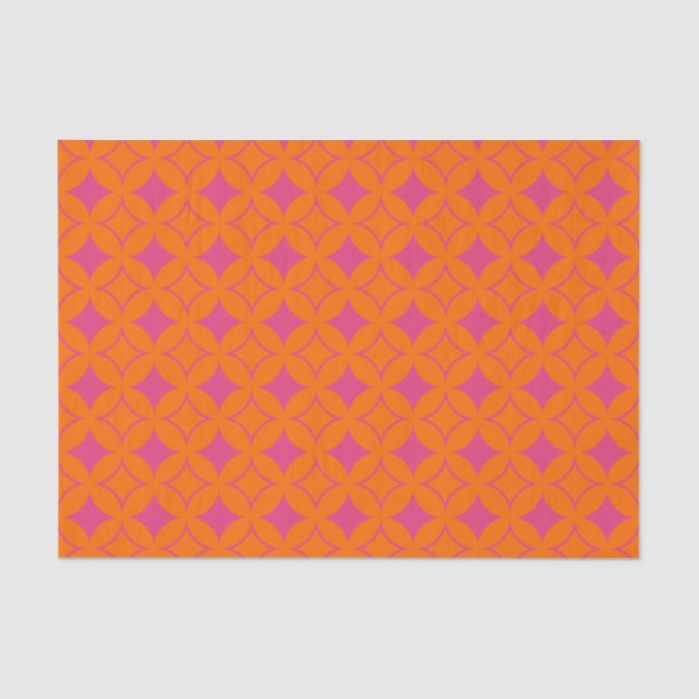 Rosa und orangefarbene Shippo Seidenpapier (Vorderseite)