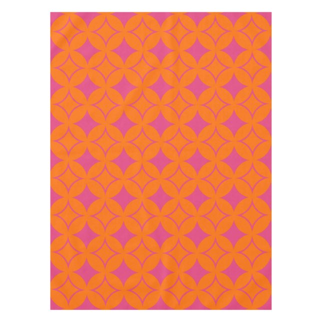 Rosa und orangefarbene Shippo Tischdecke (Vorderseite)