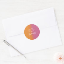 Rosa und orangefarbene Umschlag Aufkleber