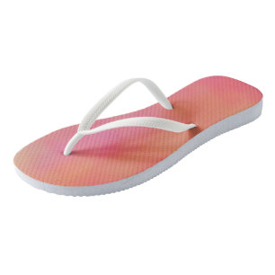 Rosa und orangefarbene Wolke abstrakt Flip Flops