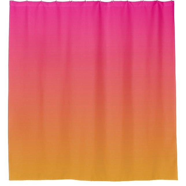 Rosa und orangefarbener Farbverlauf Duschvorhang (Vorderseite)