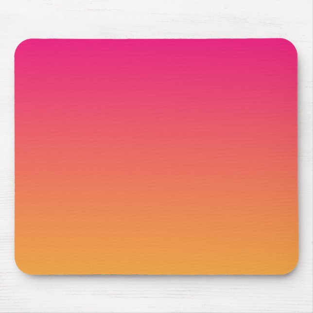 Rosa und orangefarbener Farbverlauf Mousepad (Vorne)