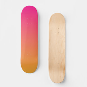 Rosa und orangefarbener Farbverlauf Skateboard