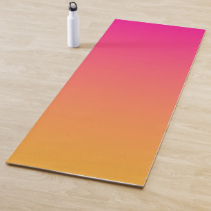 Rosa und orangefarbener Farbverlauf Yogamatte