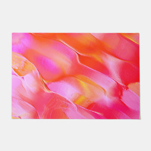Rosa und orangefarbener Fels Fußmatte
