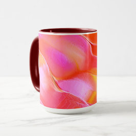 Rosa und orangefarbener Fels Tasse