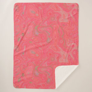 Rosa und orangefarbener Feuerstein 1 Sherpadecke