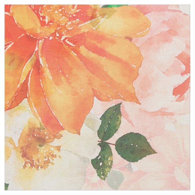 Rosa und orangefarbenes Design Stoff (Nahaufnahme)