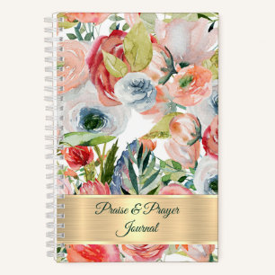 Rosa und orangefarbenes Gebet und Gebetsjournal Notizbuch
