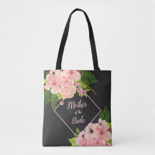 Rosa und Pfirsich Tropical Floral Mutter der Braut Tasche