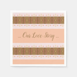 Rosa und Pfirsichfarben Serviette