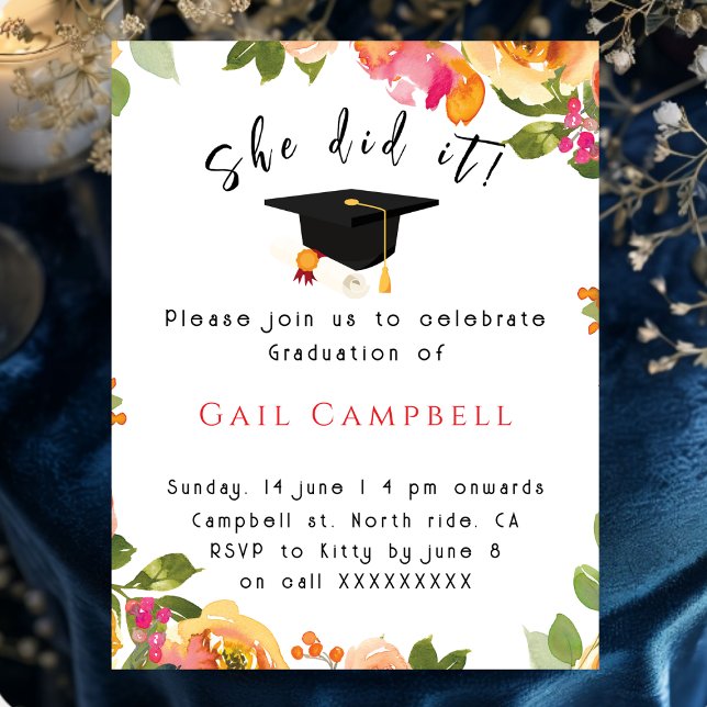 Rosa und pfirsichfarbenes Foto Einladung (Von Creator hochgeladen)