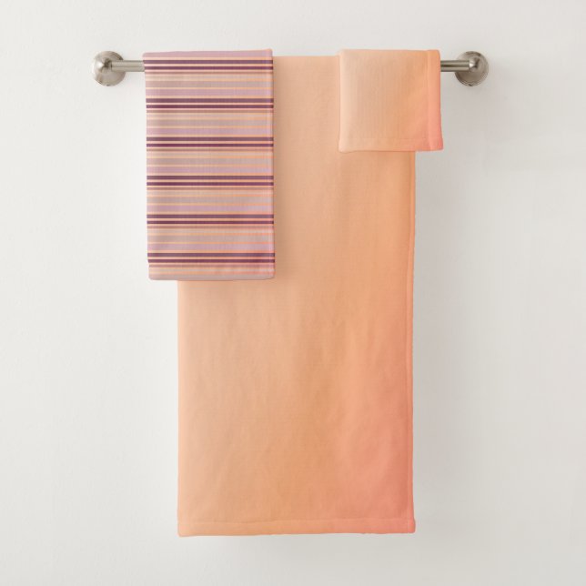 Rosa und Pfirsichkoralle Badhandtuch Set (Insitu)